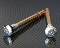 FLAT-style Handle Bar Ends with 14-16mm/18-19mm Inserts + Collars + Inner Weights for Honda +various