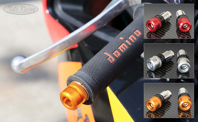 SATO RACING compact button-style 22mm diameter Handle Bar Ends for Honda +various