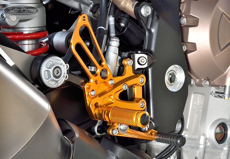 SATO RACING S1000R '22- Rear Sets in GOLD - R-side