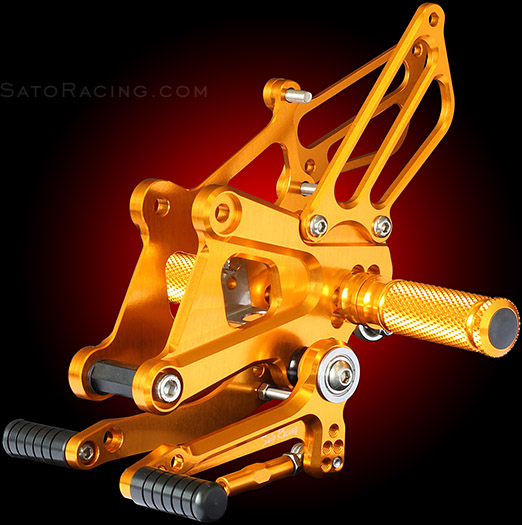 SATO RACING CBR250R / CBR300R Rear Sets in Gold [L]-side