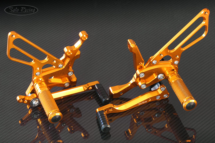 SATO RACING Panigale Rear Sets in Gold SATO RACING Panigale Rear Sets in Gold