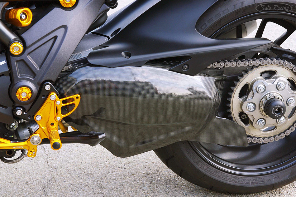 Sato Carbon Ducati Diavel Swingarm Cover (PLAIN weave)