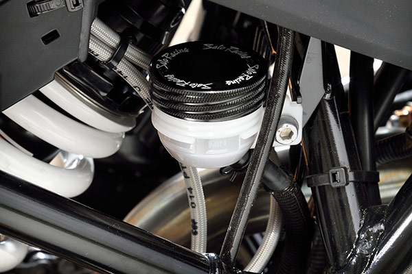 SATO RACING Rear Brake Fluid Cap FC-B4-B on a BMW G310R