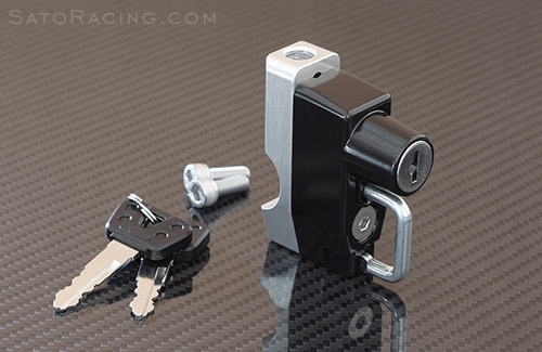 SATO RACING Helmet Lock - 32mm + 10mm mirror mount