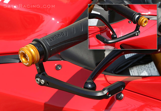 SATO RACING type2 Aluminum Lever Guard with Sato SHORT-style Handle Bar Ends [Gold]