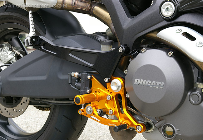 SATO RACING Ducati Monster 696 Rear Sets with optional Tandem Brackets