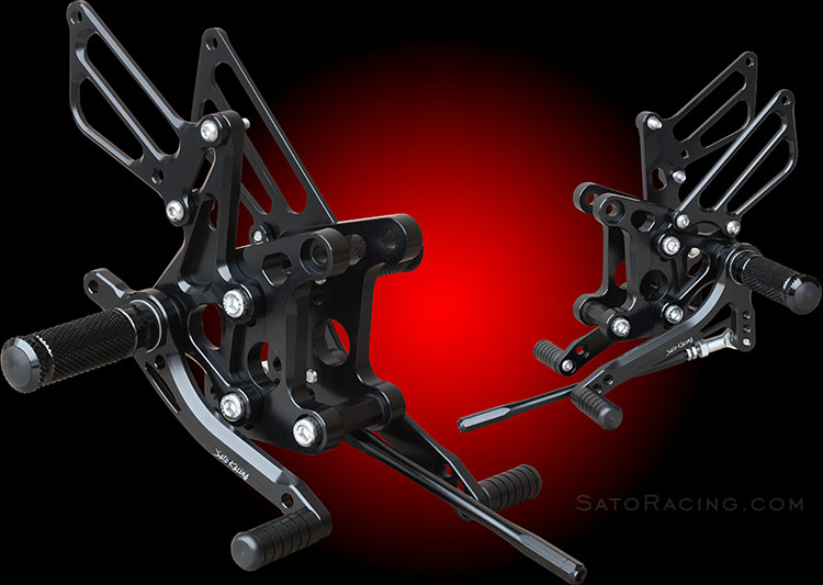 SATO RACING Honda RC51 Rear Sets in Black