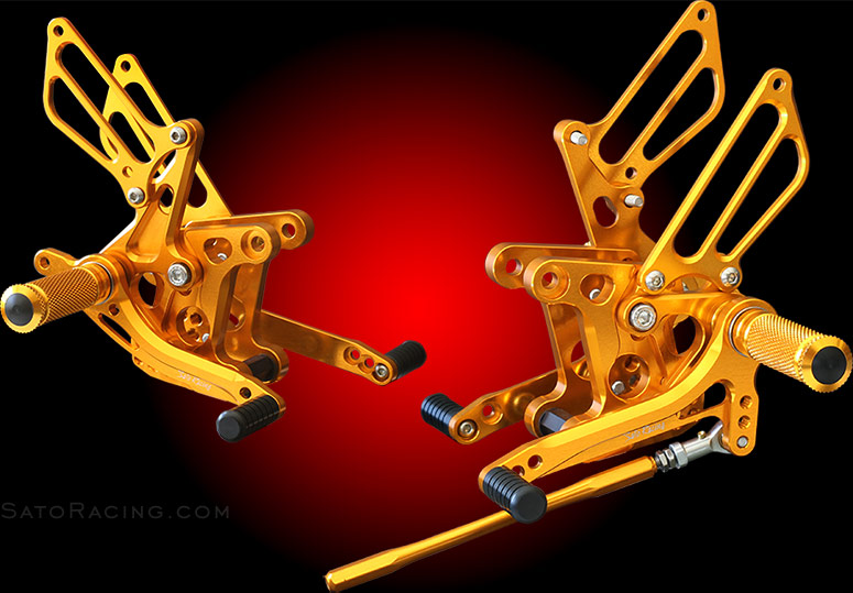 SATO RACING Honda RC51 Rear Sets in Gold