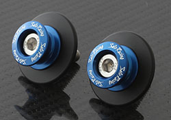 SATO RACING 'Type2' Aluminum Swingarm Spools  - Size M8 in Blue