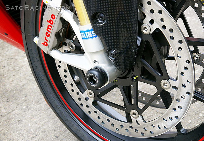 SATO RACING Front Axle Sliders for Ducati 1098-series/ Streetfighter