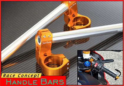 'Race Concept' Racing Clip-on Handle Bars for track-only bikes