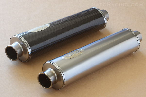 Sato Racing Oval Carbon Canister and Oval Ti Canister for Yamaha FZ1 ('01-'05)