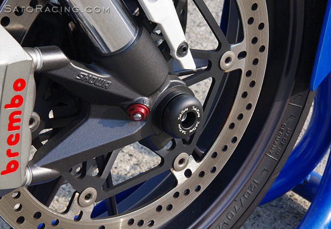 SATO RACING Front Axle Sliders for Ducati 1098-series/ Streetfighter