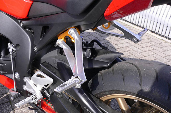 SATO RACING CBR1000RR '08-'16 Street Hooks with passenger pegs installed