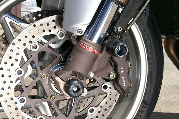 Sato Racing Fork Sliders on MV Agusta F4