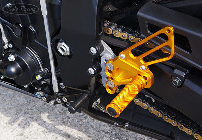 Sato Racing Rear Sets [L]-side in Gold for '11+ Suzuki GSX-R600/750