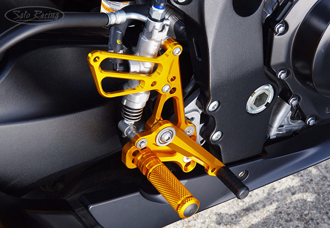 Sato Racing Rear Sets [R]-side in Gold for '11+ Suzuki GSX-R600/750