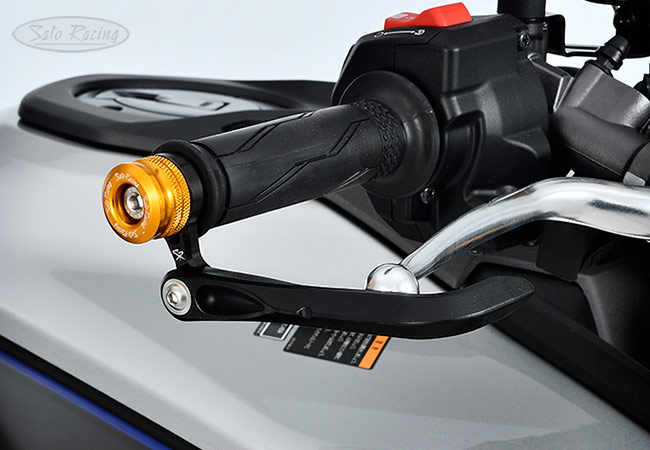 SATO RACING Lever Guard LG30N-M8 with Short-style Gold bar ends part# BE-M8S-G