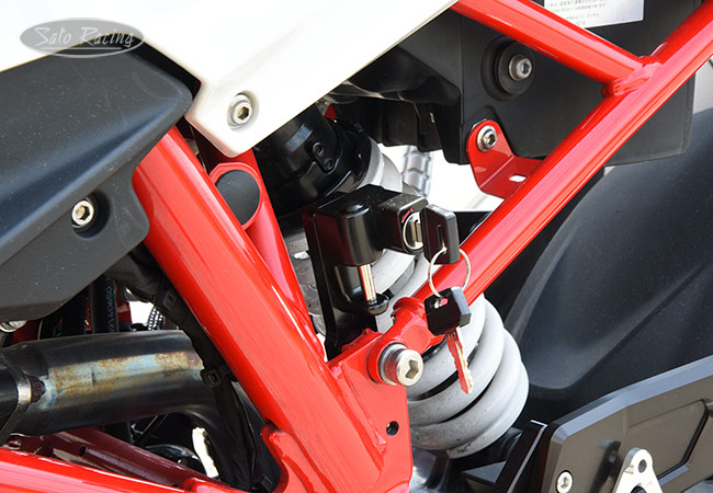 SATO RACING Helmet Lock on a '16+ BMW G310R