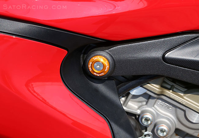 SATO RACING Frame Plug on a Ducati 1199 Panigale [L]-side