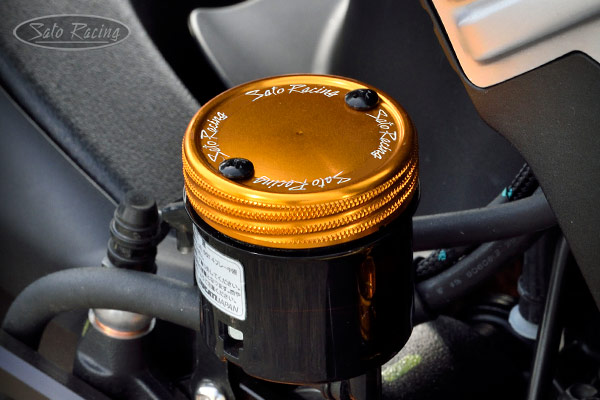 SATO RACING rear brake reservoir cap on an Ducati Diavel V4