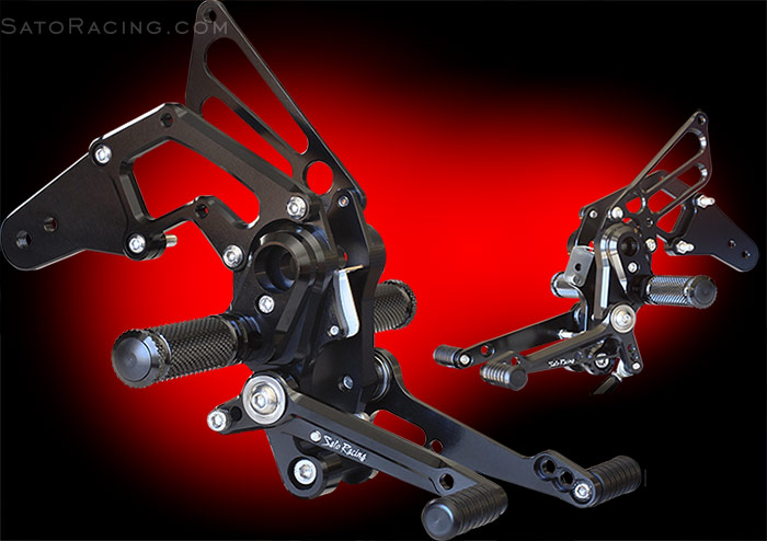 SATO RACING Honda GROM '16-'20 Rear Sets in BLACK