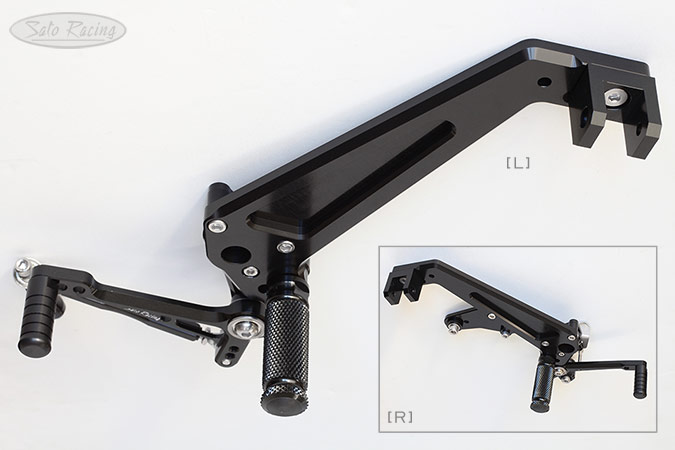 SATO RACING Honda Grom '16-'20 Rear Sets + Tandem Brackets in Black