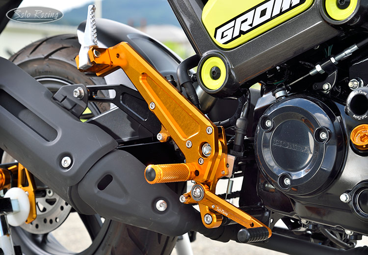 SATO RACING Honda Grom '22 Rear Sets + Tandem Brackets - [R]-side