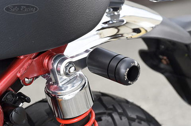 SATO RACING L-side 'Universal Position' Slider on a Honda Monkey