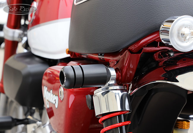 SATO RACING L-side 'Universal Position' Slider on a Honda Monkey 125