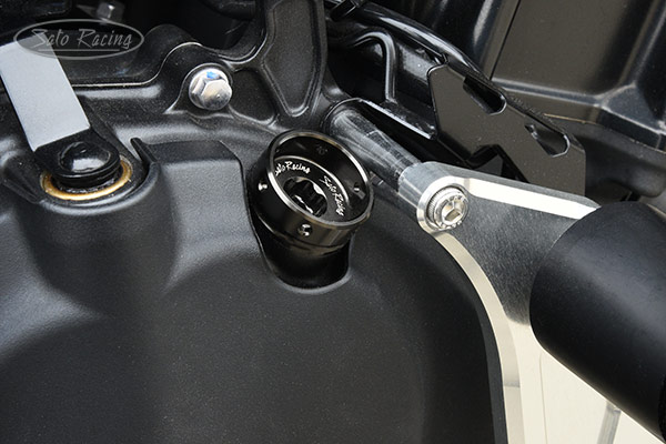 SATO Oil Filler Cap on a Kawasaki Eliminator