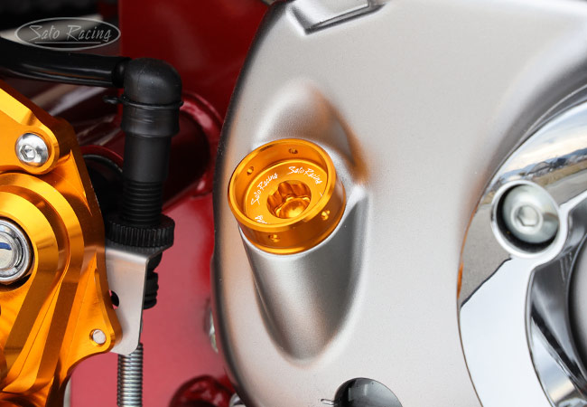 SATO Oil Filler Cap on a Honda Monkey