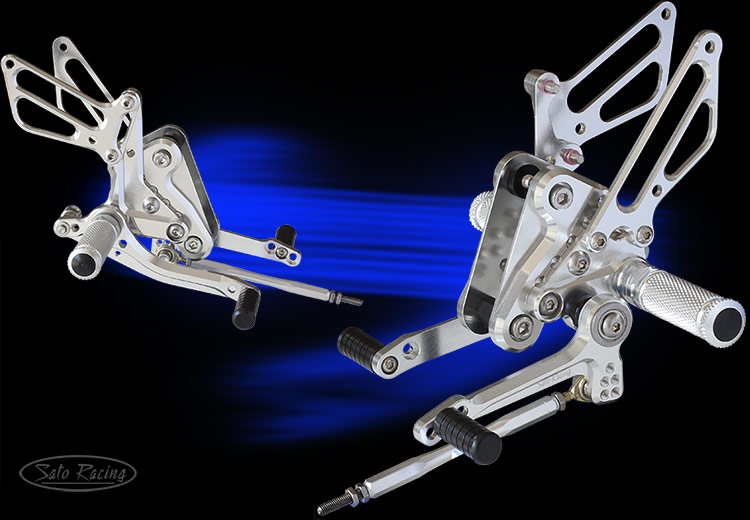 SATO RACING Hayabusa Rear Sets in Silver