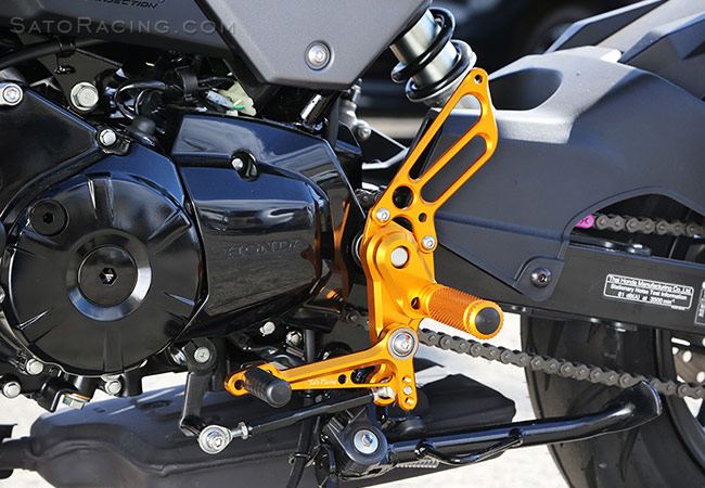 SATO RACING Honda Grom '16-'20 Rear Sets [L]-side