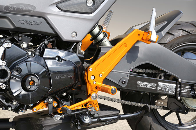 SATO RACING Honda Grom '16- Rear Sets + Tandem Brackets - [L]-side