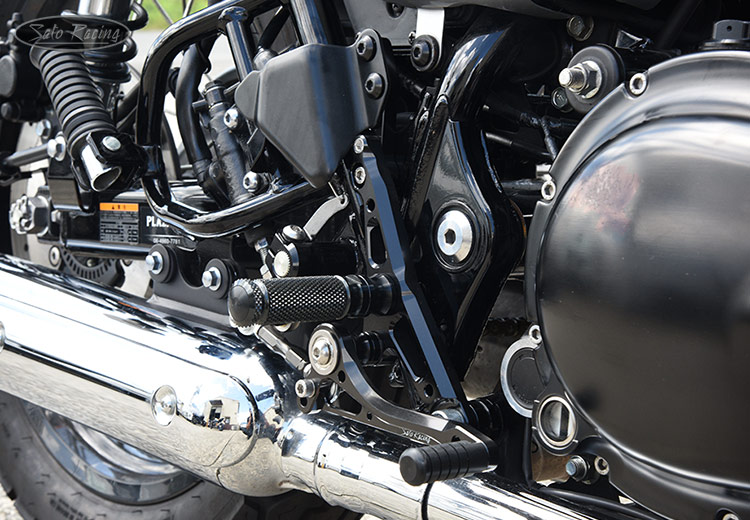 SATO RACING Kawasaki W800 [R]-side Rear Sets in Black