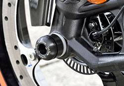 SATO RACING Axle Sliders for 2024 KTM 390 Duke and Husqvarna Vitpilen 401