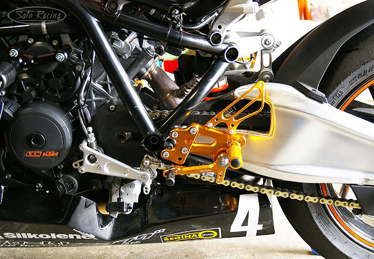 Sato Racing KTM RC8 Rear Sets [L] with optional Reverse Shift Plate and Shift Spindle Holder