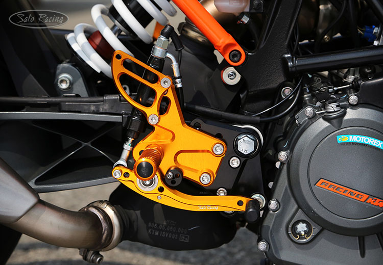 SATO RACING Rear Sets for 2017+ KTM 390 Duke [R]-side