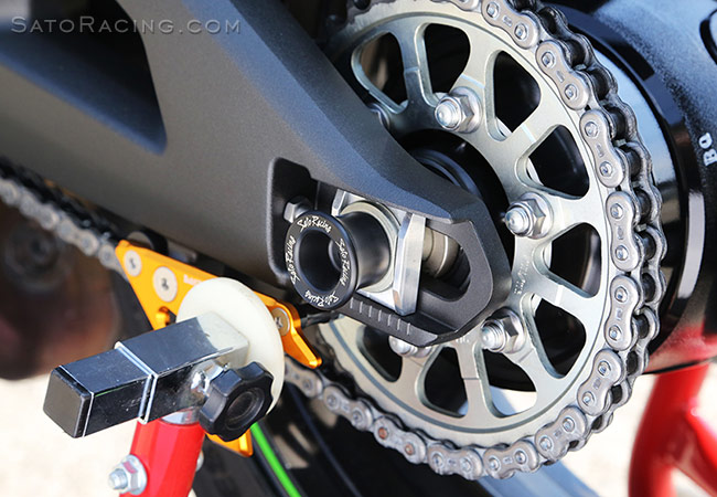 SATO RACING Race Concept Rear Axle Sliders for ZX-10R '16-  / ZX-6R '13-