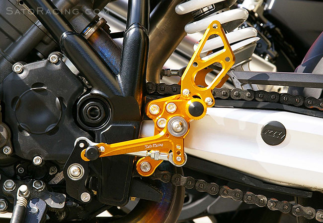 Sato Racing KTM Super Duke Rear Sets [L] with optional Reverse Shift Plate