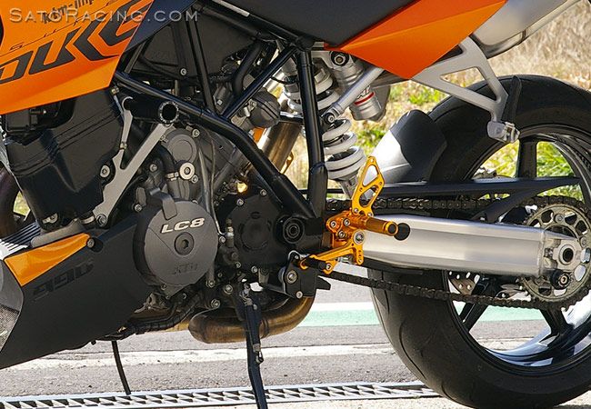 Sato Racing KTM Super Duke Rear Sets [L] with optional Reverse Shift Plate