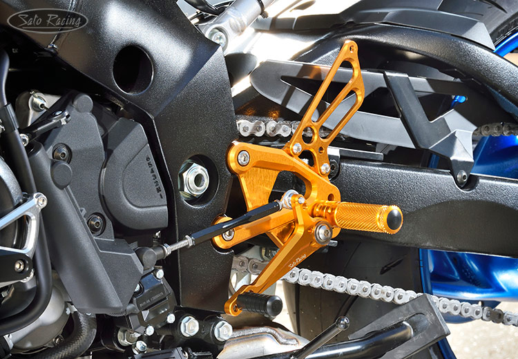 SATO RACING Suzuki GSX-S1000 '22 Reverse Shift Rear Sets [L]-side in Gold