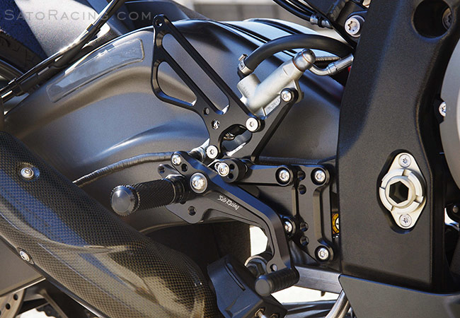 SATO RACING S1000RR '09-'14 Rear Sets in BLACK