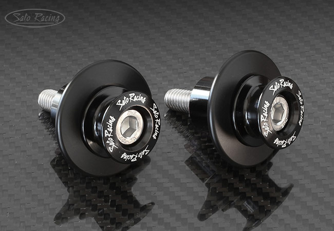 SATO RACING Swingarm Spools in Black for Kawasaki Z900/ Z900RS