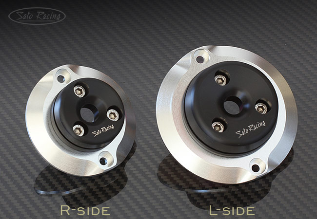 SATO RACING Triumph Timing Hole Plug (R-side) on a Speed Twin 1200