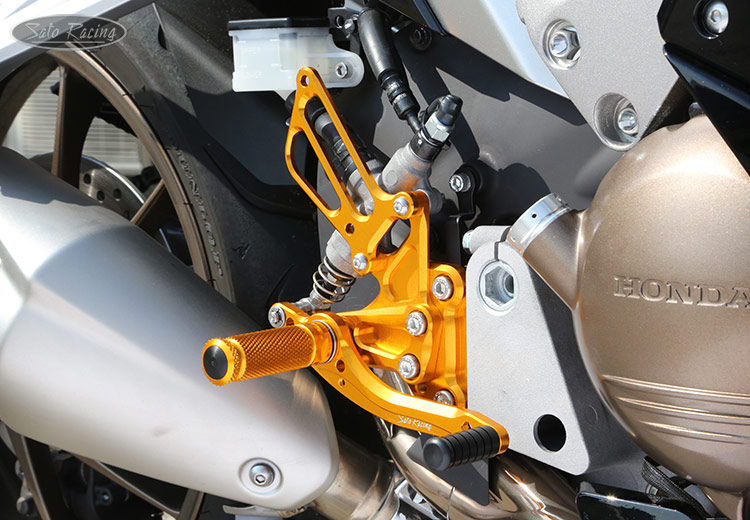 SATO RACING Rear Sets for '14- Honda VFR800F - R-side in Gold