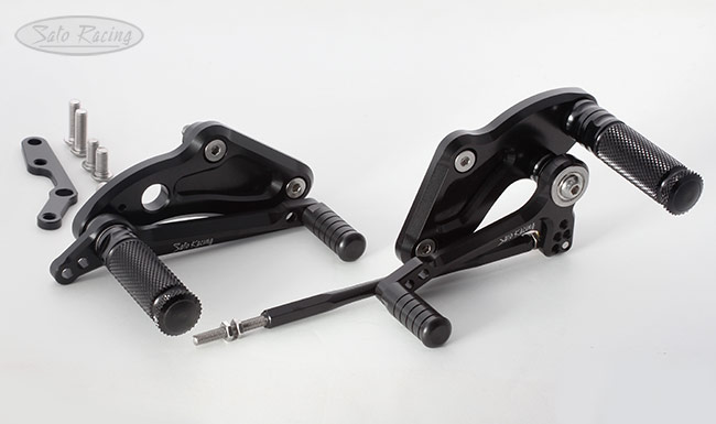 SATO RACING Rear Sets kit in Black or 1986-88 Yamaha SRX400/600