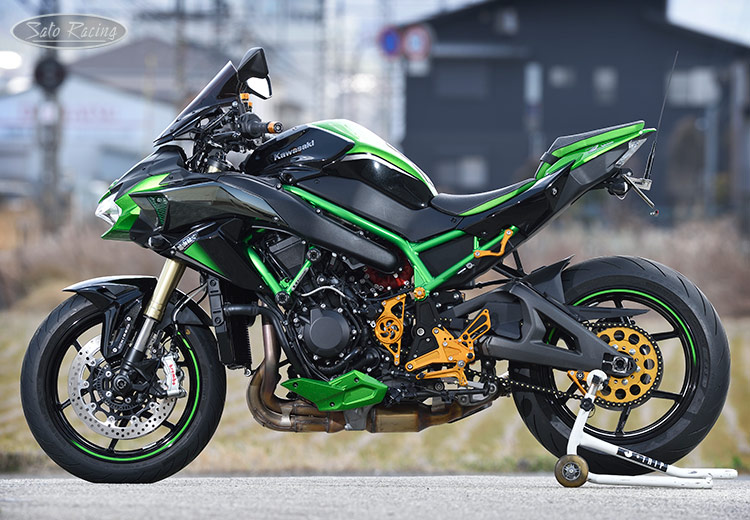 Kawasaki Z H2 with Sato Racing Rear Sets and other parts