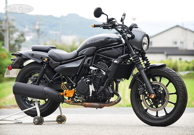 Kawasaki Eliminator with SATO RACING Rear Sets, Frame Sliders, Engine Sliders and other parts